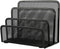 VANRA Small Letter Sorter Desktop File Holder, Metal Mesh with 3 Vertical Compartments (Black)