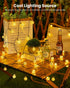 60 36FT 8 Solar String Lights Outdoor LED with Lighting Modes, Waterproof Solar Powered Crystal Globe Patio Lights