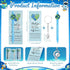 75 Geyoga Pcs Earth Day Gifts Bulk Retractable Earth Pens Rotating Globe Keychain with Inspirational Thank You Cards