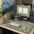 iCasso Desk Mat for Keyboard and Mouse,Large Keyboard Mat Non-Slip,Cute Desk Pad with Stitched Edges,Floral Mousepad