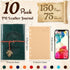 Teling 10 Pieces PU Leather Journal, Vintage Tree Refillable Notebook, Rustic Bound Diary for Daily Writing, A6 5'' x