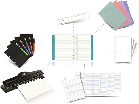 Filofax Notebook, A5 Size, 8.25 x 5.182 inches, Red (B115008U)