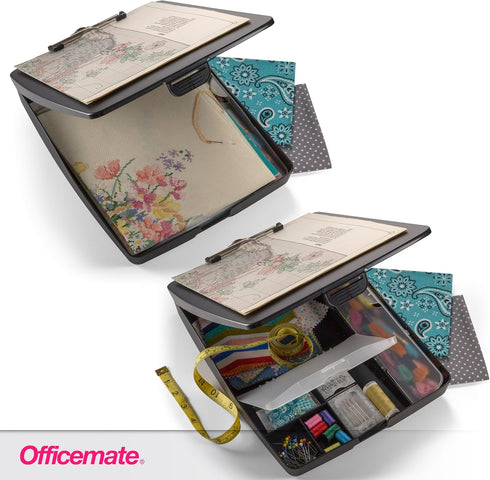 Officemate OIC Extra Storage/Supply Clipboard Box