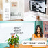 T&W SAME FILM White Board for Wall - Dry Erase Stickers with 2 Fine Tip Markers, Adhesive Whiteboard for Various