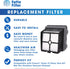 Fette Filter - HEPA Filters Compatible with Tineco iFloor 3/Floor One S3/S5/S5 Pro, Wet Dry Vacuum Cleaner, Includes 6