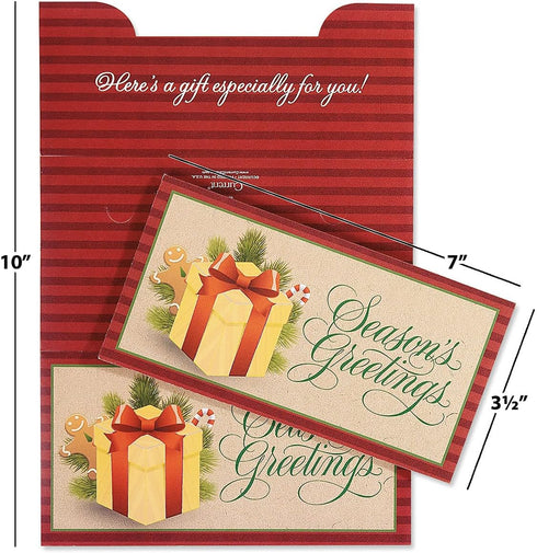 Set 6 (2 3 7 Inches, Current Holiday Season Money Cards of Christmas Cash Cards of Each Design), x Envelopes Included
