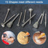 Stone Carving Set, 30PCS Diamond Burr Bits Compatible with Dremel, Polishing Kits for Carving, Engraving, Grinding