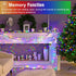 100FT 300 8 Multicolor Christmas Lights Outdoor, LED String Lights for Outside Waterproof with Modes, Connectable Plug
