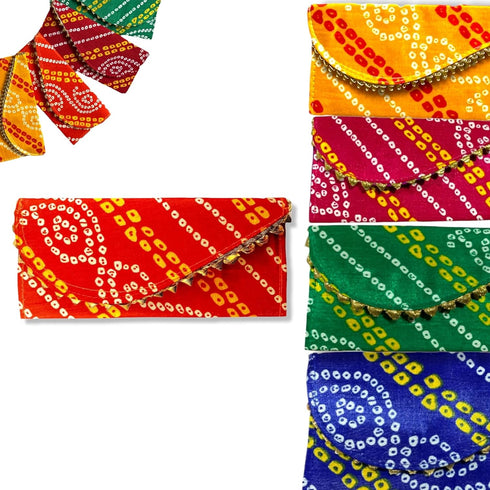 Pack Of 5 Money Envelopes For Cash - Decorative Gotta Fabric Shagun Lifafa Gift Card Holder for Weddings