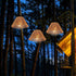 EcoGehen Bulbs 4*AA Battery Operated Pendant Light Outdoor Chandelier for Gazebo Hanging Lamp with LED Rattan Shade