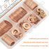 Copper Washers - 150PCS Assortment Kit with 8 Sizes Copper Metric Sealing Flat Washers