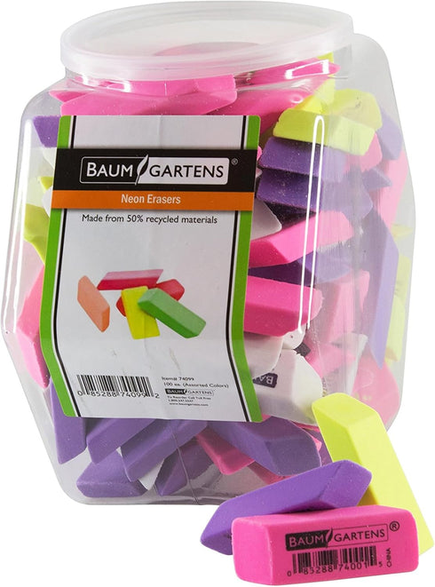 ERASERS NEON Pack of 100