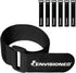Reusable Cinch Straps, 1" x 15", 12 Pack, Quality Hook and Loop Securing Straps (Black)