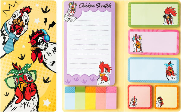 B1ykin Sticky Notes Set, Cartoon Theme Cute Self-Stick Notes Pad Gift, Memo Pages for Kids and Office