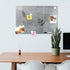 Navaris Magnetic Dry Erase Board, 16 x 24 inches, Decorative White Board with 5 Magnets and Marker - Concrete