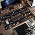 FGHRHT 31.5x15.7 Bookshelf Desk Mat Black Library Aesthetic Desk Pad Large Gaming Mouse Pad in Bookcase XXL Extended