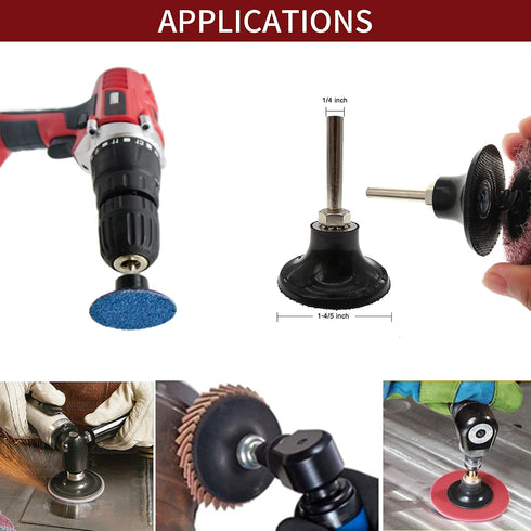2 Inch 80 Combination,1/4 Inch Sanding Disc, Pcs Quick Change Disc Shank Pad Holder Fits Various Grinder.Widely Used