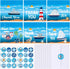 Lincia 48 Pack Nautical Thank You Cards with Envelopes and Stickers -