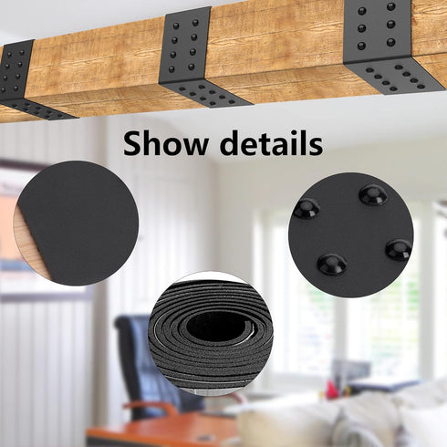 LFUTARI 5ft (2.36"Width) Faux Wood Beam StrapFlexible Beams Gap Hiding Strap, Wood Beams Metal Look StrapArchitectural