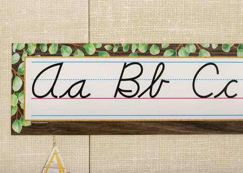 Teacher Created Resources Eucalyptus Cursive Mini Bulletin Board Set by Teacher Created Resources