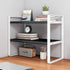 Hbluefat Desktop Organizer Shelf, 2-Tier Multipurpose Wood Office Desk Storage Rack, Small Computer Desk Bookshelf for