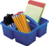 Teacher Created Resources Blue Portable Plastic Storage Caddy, 6-Pack for Classrooms and Office Organization