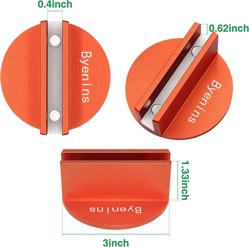 Large Slotted Universal Magnetic Jack Pad Adapter (Orange) for Most Model Cars