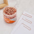 Rose Gold Paper Clips, 200 Count Large Size, 2 Inch Jumbo for School and Office Supplies