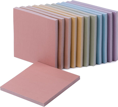 Mr. Pen Sticky Notes, 3”x3”, 12 Pads in Pastel Colors, Aesthetic Sticky Note Pads, Colorful Sticky Notes Bulk
