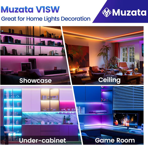 10Pack 3.3FT/1M V1SW 1M Muzata V Shape LED Channel Silver Aluminum LED Strip Diffuser Channel with Milky White Cover