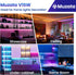 10Pack 3.3FT/1M V1SW 1M Muzata V Shape LED Channel Silver Aluminum LED Strip Diffuser Channel with Milky White Cover