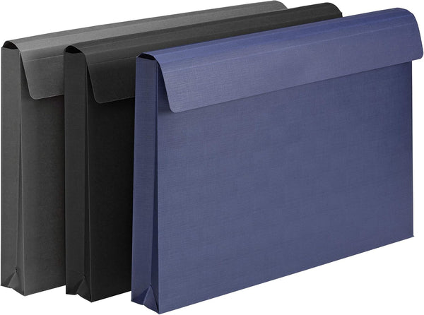 Smead Expanding Linen Wallet, 2" Expansion, Tabloid Size, Assorted Colors, 3 per Pack