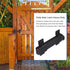 7.5" Heavy Duty Security Slide Latch Lock,with Padlock Hole Adjustable Gate Latch for Wooden Fences Barn Doors