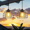 Battery Operated Hanging Outdoor Chandelier, 4/6/8 H Timer, Dimmable Bohemian Hanging Shed