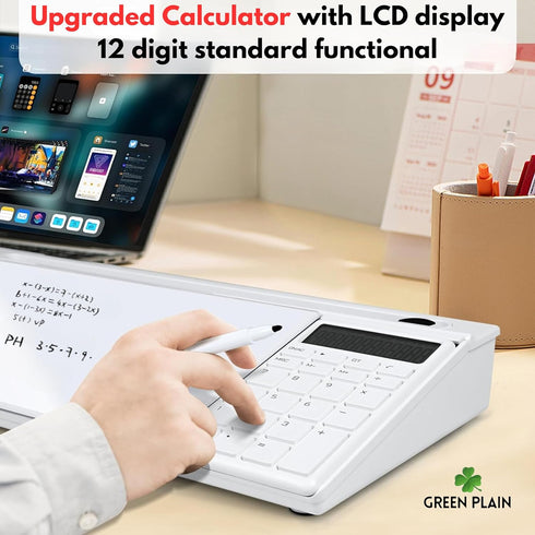 Green Plain Desktop Glass Whiteboard, Perfect Desk Board for Home, Office, and School, Glass Dry Erase Board
