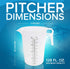 16oz (2 Cup) Measuring Pitcher, Plastic Multipurpose for Oil, Chemicals, Pool & Lawn - Ounce and Milliliter Increments