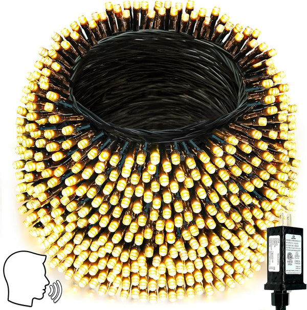 Voice Controlled Smart Christmas Lights Outdoor, 274ft 800 LED Twinkle String Lights
