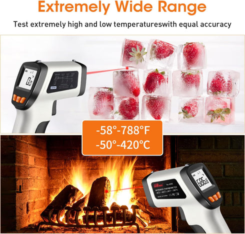 Infrared Thermometer, LEERCHUANG Digital Temperature Gun for Pizza Oven, Non-Contact Laser Thermometer