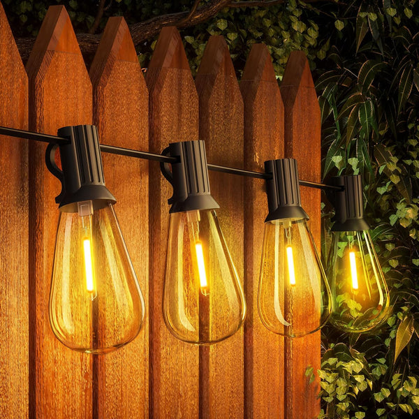 GPATIO 30ft Waterproof Patio Lights with 16 Dimmable Hanging Lights Globe ST38