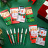 Sayglossy 36 Sets Christmas Glitter Pen Gifts Bulk Glitter Santa Claus Novelty Pens Snowman Elf Inspirational Christmas