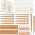 Yeaqee 12 Sets Employee Appreciation Gifts - Motivational Burlap Bags, Wood Ballpoint Pens & Thank You Cards