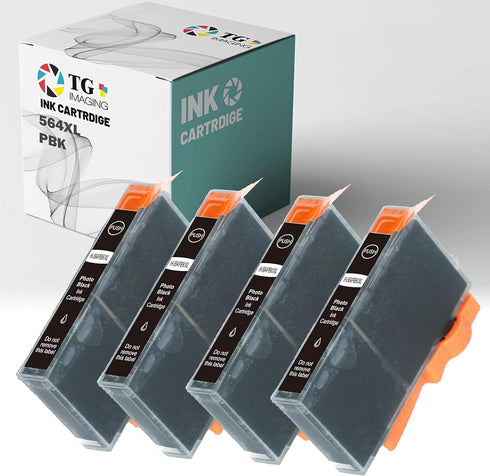 TG Imaging Compatible HP 564 XL 4 Pack Photo Black Ink Cartridge (High Yield) for Various HP Printers