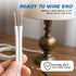 OHLECTRIC Set 8 18/2 SPT-1 White Lamp Power Cord with Rotary Switch, Ft AWG Replacement Wire, Stripped & Tinned Ends