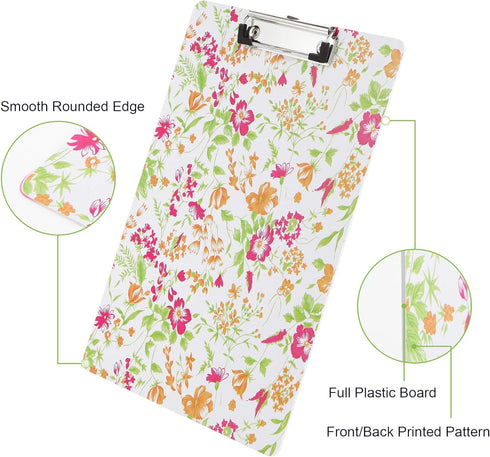 VIBRANZ-LAB Cute Clip Boards 8.5x11 for Writing Heavy Duty Clipboard for Nursing, Women, Students, and Kids Plastic and