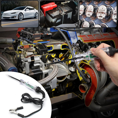 Test Light Automotive Circuit Tester with 3-48V Digital LED Display, Voltage Test Pen with Stainless Probe