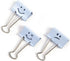 Rapesco Binder Clips, 32 mm Emoji Clips, Pack of 20, Powder Blue