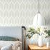 Leaf Wallpaper Peel and Stick 17.3"x197" Boho Green Removable Wallpaper