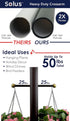 SCA-335BK 15" Solus Aluminum Cross Arm Ladder Rest for Outdoor Lamp Posts and Poles, Easy to Mount, Maintenance Free