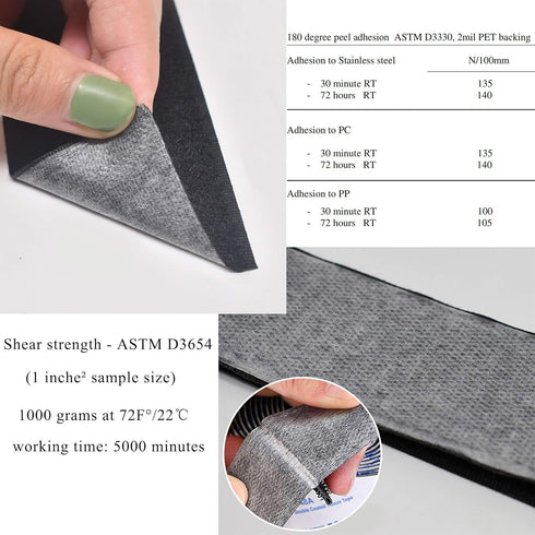 Hook and Loop Tape 1in x 20ft Heavy Duty Adhesion Strip Tape Self Adhesive Interlocking Nylon Fabric Black