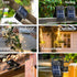 YITING 10 Strands 200 LEDs Solar Powered Twinkle Firefly Bunch Lights, 8 Modes Fairy String Lights for Outdoor